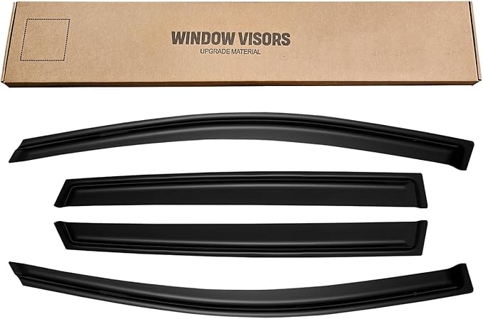 Window Rain Guards for 2013-2019 Ford Escape, Window Visor Guard Vent Wind Shade Deflector Rain Shield Protector Sun Visor for 13-19 Escape 2014 2015 2016 2017 2018, Outside-Mount, 4 Pieces
