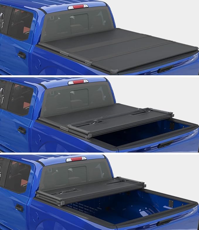Kikito Professional FRP Hard Tri-Fold Truck Bed Tonneau Cover for 2017-2025 Titan w/o Titan Box 6.5ft (78.7") Bed |for Models with or Without The Utili-Track System|