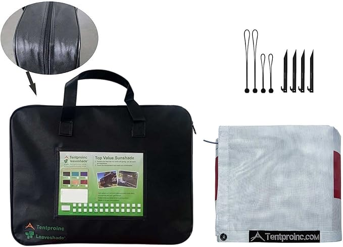 Tentproinc RV Awning Sun Shade Screen 8' X 15' 3'' (American Flag) Gray Mesh Sunshade Camper Trailer Awning Shade Screen UV Blocker Completed Kits