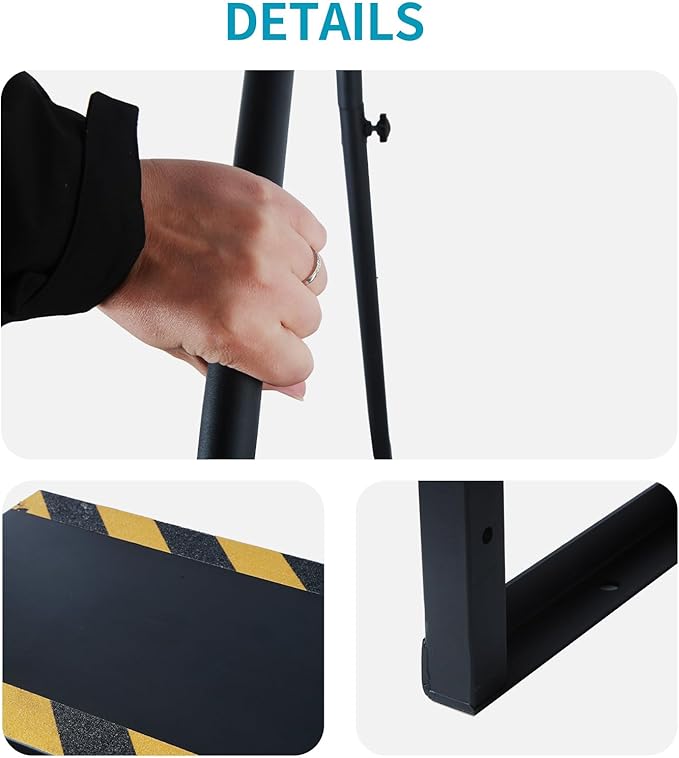 2 Step RV Steps with Handrails Ladder,Steps for Home,400 LBS Hot Tub Outdoor Steps,RV Stairs,Camper Steps Portable Stairs for Mobile Home