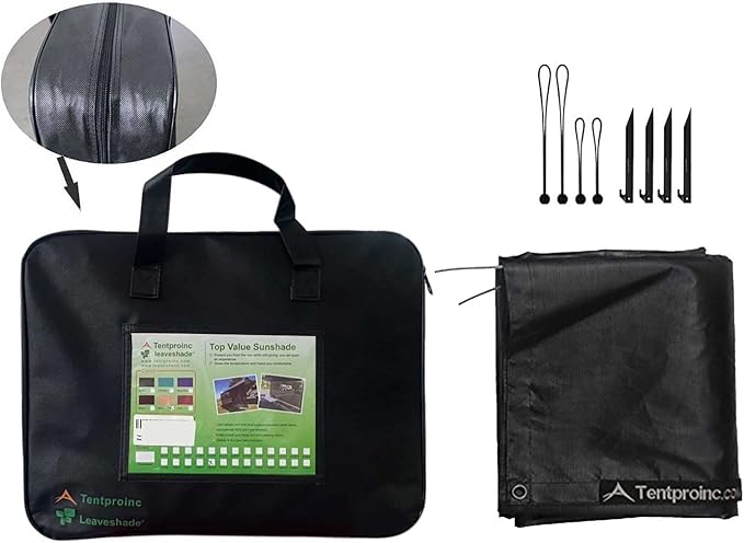 Tentproinc RV Awning Sun Shade Screen 7' X 15' 3'' (Fit for 16' Awning) Mesh Screen Sunshade for Motorhome Camping Trailer Awning Sunscreen Shadescreen UV Sun Blocker - 3 Year Warranty (Black)