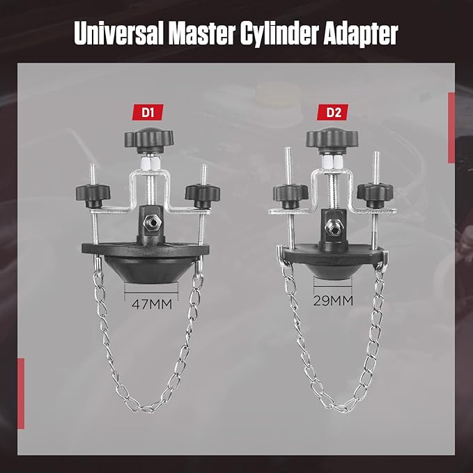 12Pcs Brake Bleeder Kit, Professional Brake Bleeder Adapter with Japanese Quick Connector Master Cylinder Adapter Kit, Brake Pressure Bleeder Kit Compatible with Most Vehicles