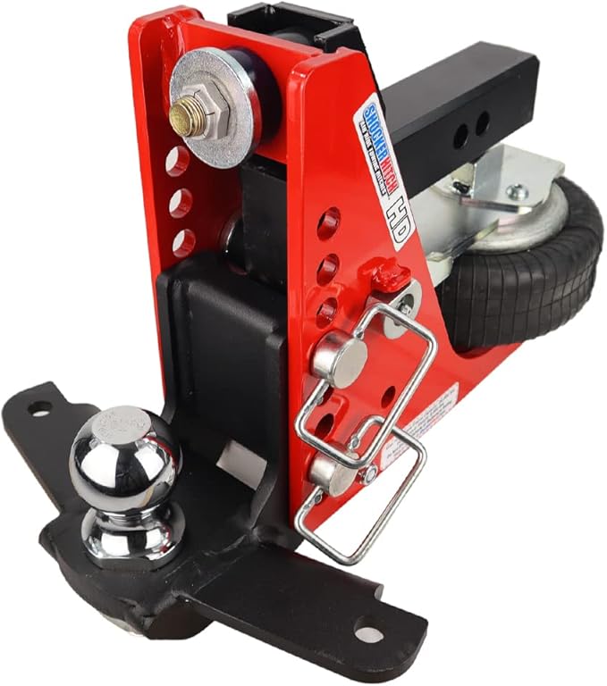 Shocker HD Air Ride Drop Hitch & Sway Control Towing Kit - Fits 2" Hitch Has 2-5/16"Ball, 20,000 lbs, Has 2 Sway Arm Bar Kits