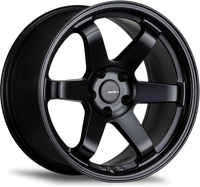 AVID.1 AV-06 Matte Black 18x9.5 Custom Wheel – Fits 5x114 Bolt Pattern with +32 Offset – Lightweight Performance Alloy Wheel – Aggressive Street Style & Track-Ready Car Accessories
