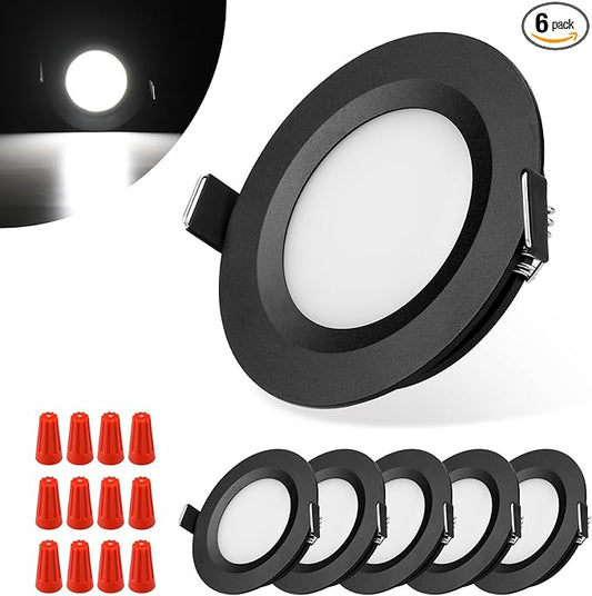 RV Puck Light, LED Recessed Ceiling Light, 12V RV Lighting Interior, Ultra-Thin Camper Lighting Fixtures, High Brightness for RV Motorhome Boat