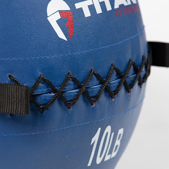 Titan Fitness Soft Leather Medicine Wall Ball Durable, Endurance, Cardio, Core Strength
