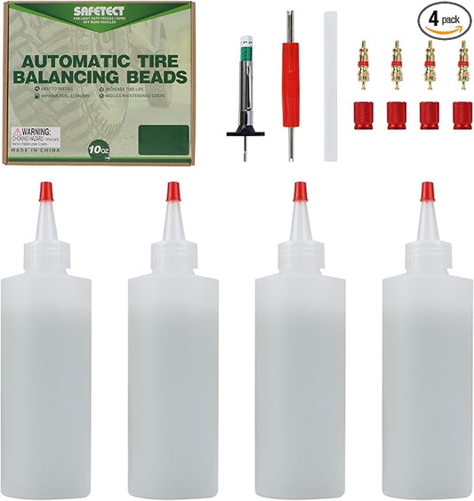 Tire Balance Beads 10 oz x 4, Tire Beads for Blance, Balancing Beads for Trucks Tire, Trailer, Off-Road Vehicles