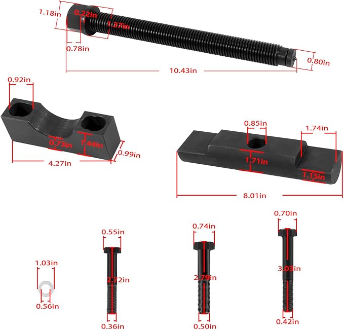 10803 Yoke Puller Kit, 60050 Yoke Removal Tool for Commercial Trucks & Semi Truck, Service on Class 6-8 Trucks and Equipment
