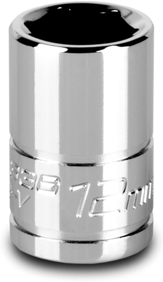 Capri Tools 12 mm Shallow Socket, 3/8-Inch Drive, 6-Point, Metric
