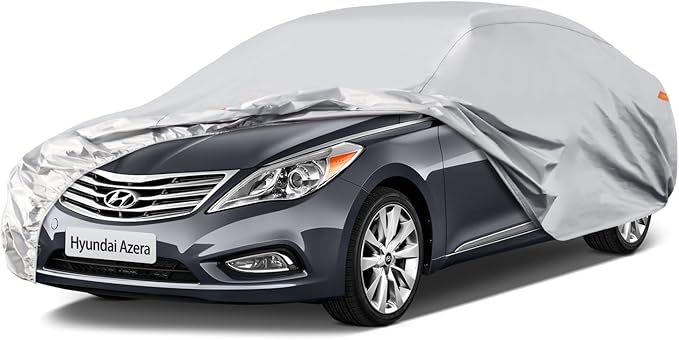 Waterproof Car Cover for Hyundai Azera, 5 Layers Compatible with Hyundai Azera All Weather, Snowproof Windproof Rain Ice Sun UV Protection