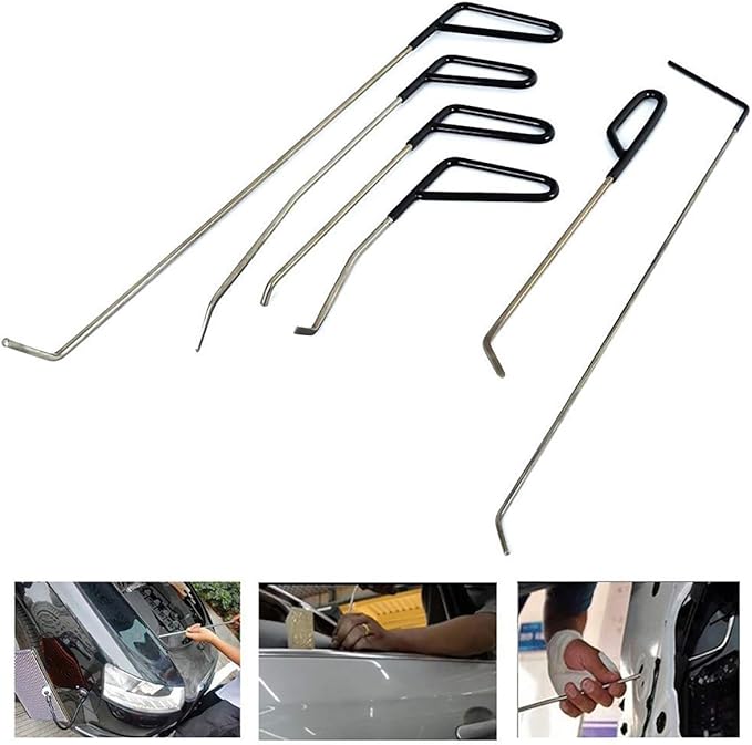 WHDZ Paintless Dent Repair Rods Tool 21Pcs Auto Body Paintless Dent Repair Tools Kit for Door Dings Hail Repair and Dent Removal