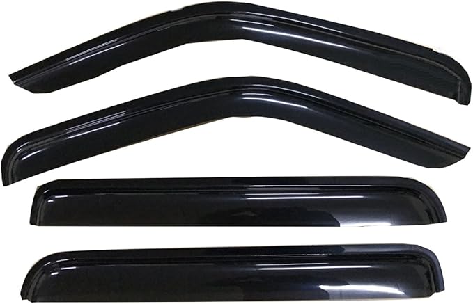 94307 Side Window Wind Deflector, 4pcs Out-Channel Tape-On Nice Rain Guards Set, Window Visor fit for 2007-2012 Dodge Nitro