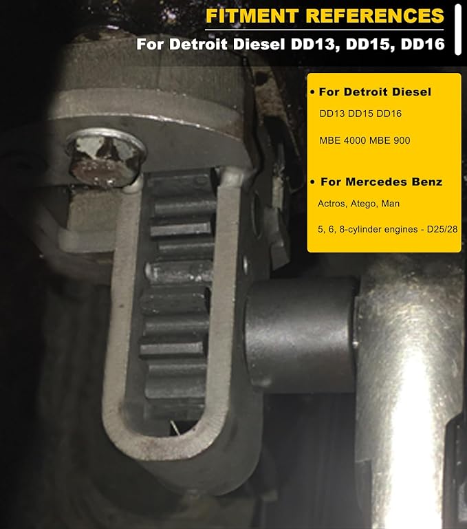 Camoo J-46392 Engine Barring Tool, Engine Turning Tool with Storage Box for Detroit Diesel DD13, DD15, DD16, MBE4000, MBE900 Alternative to J-46392 W904589046300 Flywheel Cranking Turning Tool