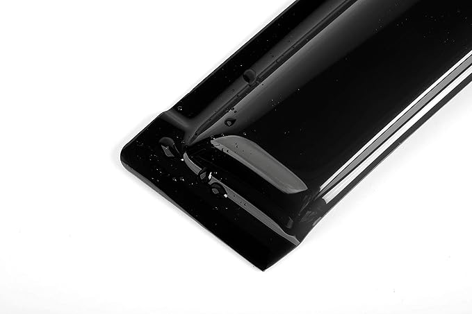 Side Window Wind Deflector fit for 2003-2009 Toyota 4Runner N210, 4pcs Out-Channel Tape-On Nice Rain Guards Set, Dark Smoke Window Visor 94924