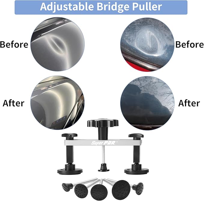 Professional PDR Rods Dent Repair Kit - Paintless Car Dent Removal Tool for Hail Damage, Door Dings & Body Dents | Adjustable Dent Puller Kit for Cars, Trucks, SUVs | No Paint Needed