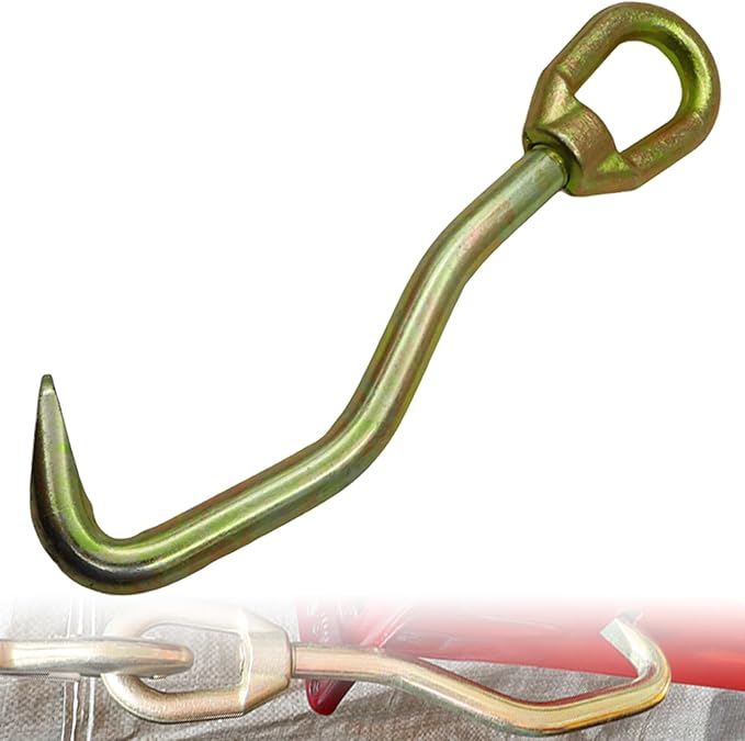 Auto Body Frame Hook with Swivel Head | Body Metal Collision Repair Tool for Repair Shop/Garage 6600 Lbs 360 Degree Rotary Hook Ring