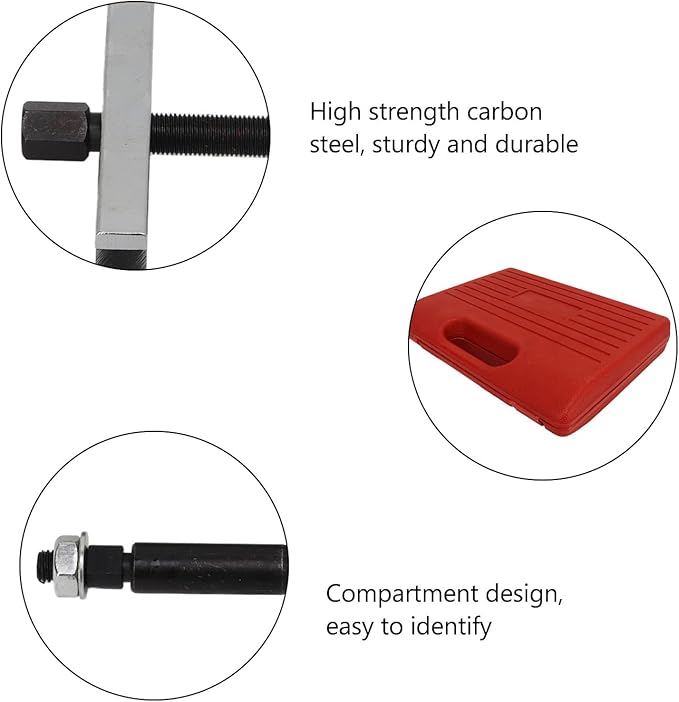 Steering Wheel Puller Set, Steering Wheel Puller Heat Treated Anodized Carbon Steel Strong Strength Universal for Car