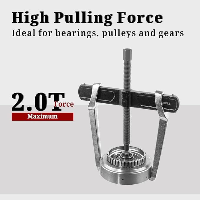 BILITOOLS 4" 2-Jaw Gear Puller, Internal External for Removal of Pulleys Flywheels Bearings & Gears