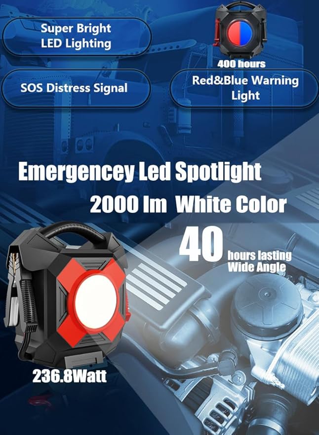 Heavy Duty Jump Starter,DM1264 30000A 12V Battery Jumper Starter Portable,-40F° Start Battery Booster Pack for Semi Truck Gasoline and Diesel Engines Up to 99L,Class8