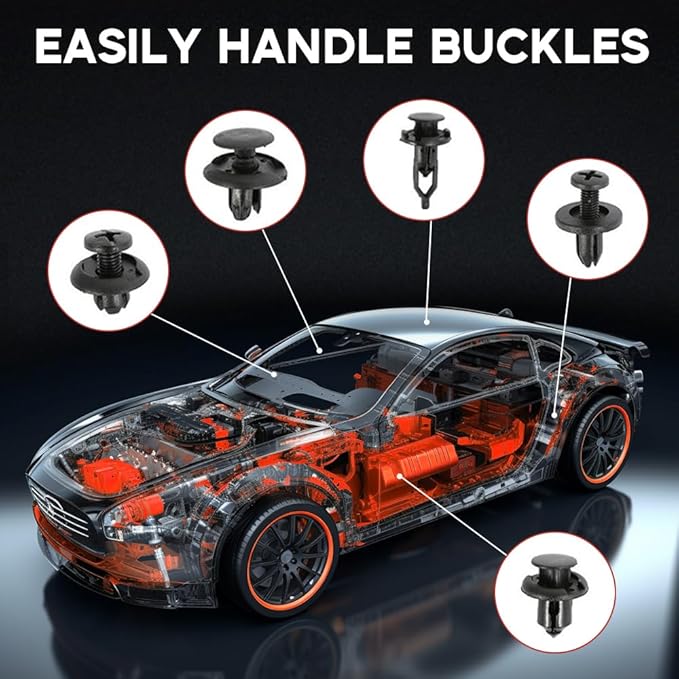 Panel Clip Removal Plier, Professional Automotive Door Panel Upholstery Trim Clip Removal Tool Plier, Remove Push Pin and Press in Trim Fasteners Lift Action, Car Accessories (1set)