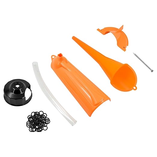 HDBUBALUS Oil Change Kit for Harley Tool Primary Case Funnel + Crankcase Fill Funnels + Oil Filter Cap Wrench + Drip-Free Oil-Filter Set (Oil Funnel Set w/ 30pcs O Rings)