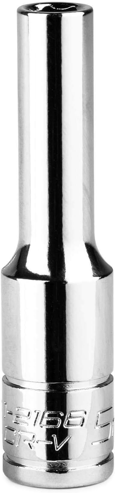 Capri Tools Deep Socket, 1/4-Inch Drive, 6-Point, Metric (5 mm)