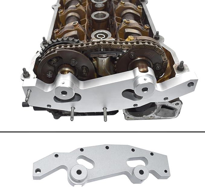 Double Vanos Camshaft Alignment Locking Tool Kit, Compatible with BMW M52, M52TU, M54, M56, 325i, 325xi, 325Ci, 330i, 330xi, 330Ci, 328i, 328Ci, 528i, 525i, 530i, X3 2.5i / 3.0i, with Gloves