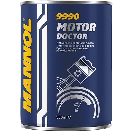 Engine Oil Additive by Mannol, Oil Treatment for Car Engine, Motor Engine Additive Tin, Motor Doctor 9990, 300ml