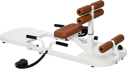 Soozier Foldable Sissy Squat Machine, Hip Thrust Machine with Push Up Stand, Multipurpose Glute Workout Equipment for Home Gym
