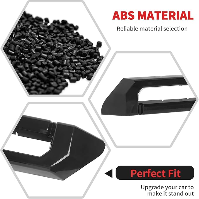 RT-TCZ Front Grille Inserts Trim Cover Grill Frame Decoration Exterior Accessories for Toyota 4Runner 2024 2025 (Black)