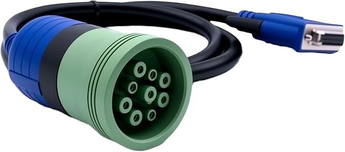 9-Pin Deutsch Adapter (1-Meter) for USB-Link 2 & 3, J1708 J1939 CAN1 CAN2 CAN3 Heavy Duty Vehicles,Black ‎493128