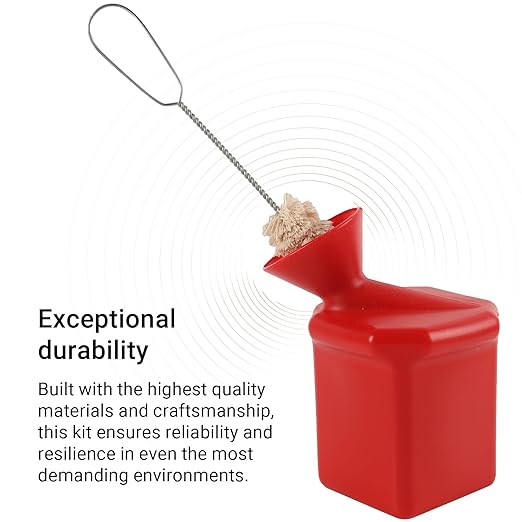 Ultra-Durable Angled Tire Lube Bucket Kit with 3 Lube Swabs for Coats Center Post Changers - 11.5" Length, 1.25 Quart Capacity