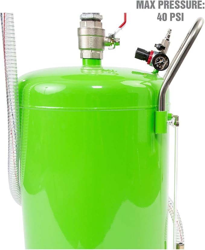 OEMTOOLS 87042 18 Gallon Portable Oil Lift Drain, Waste Oil Drain with Steel Waste Oil Container, Oil Changing, Oil Dolly for Motor Oil Drain, Funnel Drain