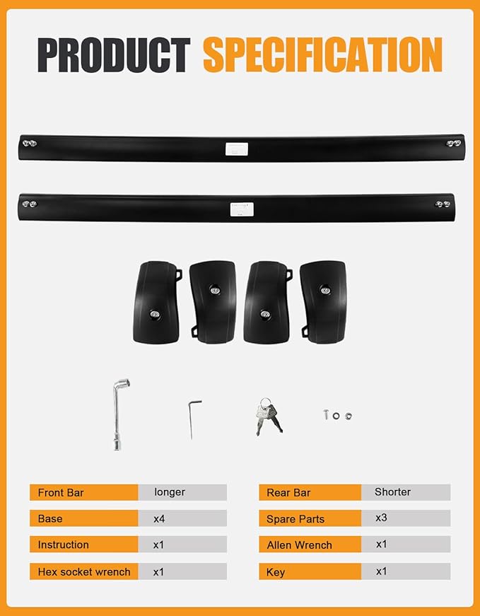 KINGGERI 220lbs Lockable Roof Rack Cross Bars Compatible with Volvo XC60 XC-60 2018-2026, Heavy Duty Anti-Theft Aluminum Roof Rails Crossbars Rooftop Accessories Luggage Racks Carrier