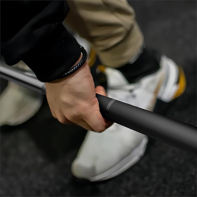Mikolo 7ft Olympic Barbell, Barbell for Weightlifting and Powerlifting 45lb, Olympic Bar for 1500lbs Capacity, Weight Bar Fit 2” Standard Weights