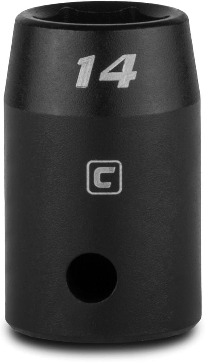 Capri Tools 14 mm Shallow Impact Socket, 1/2-Inch Drive, 6-Point, Metric
