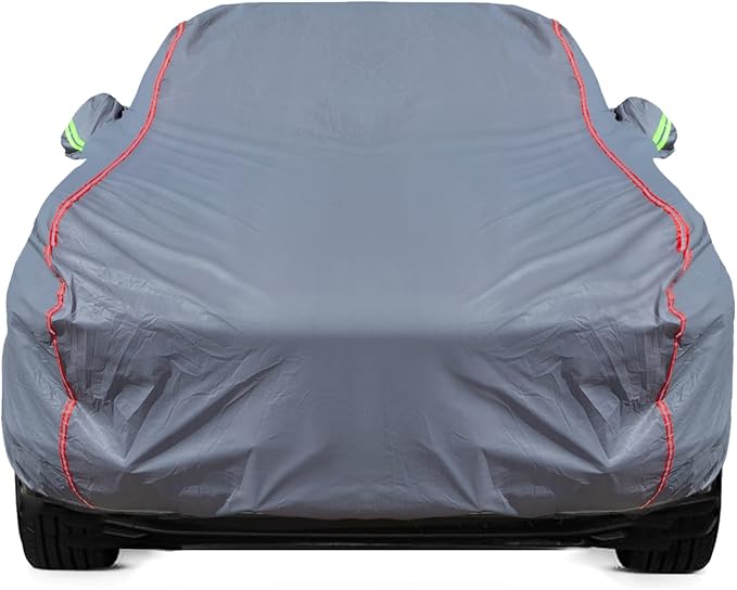 Breathable New Material, Waterproof Car Cover, Locks and Zipper Doors, Sunscreen Waterproof UV Prevention Snowproof Wind and Windproof,Suitable for Indoor Outdoor,for Sedan (178" to 189") C2