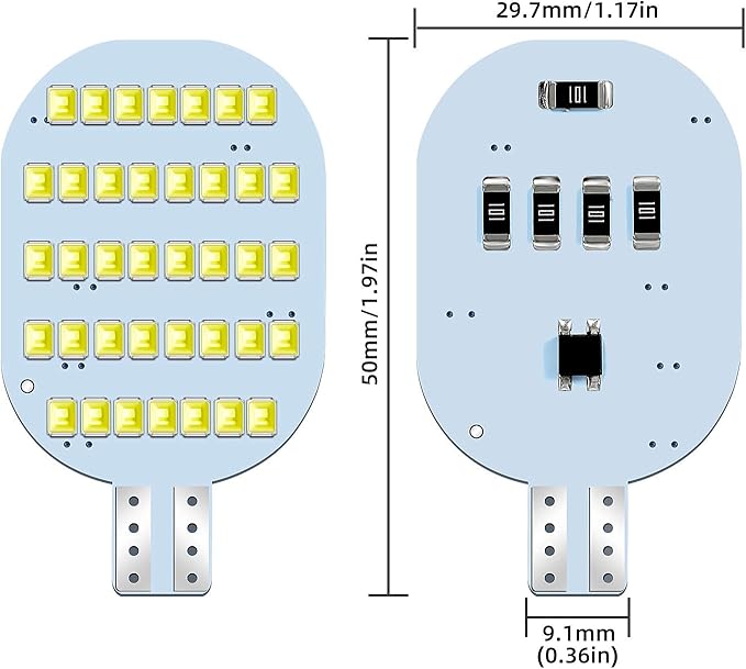 Super Bright T10 921 922 912 LED Bulbs for 12V RV Ceiling Dome Light RV Indoor Lights Camper Trailer Motorhome Marine Boat Dome Interior Light (4500K Natural White, 20)