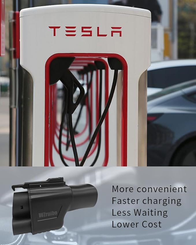 NACS to CCS Adapter, Tesla Supercharger Adapter [Max 500A, 1000V] fit for Rivian,Ford,Mustang,GM EVs,Volvo,Polestar,fit for Tesla V1/V2/V3/V4 DC