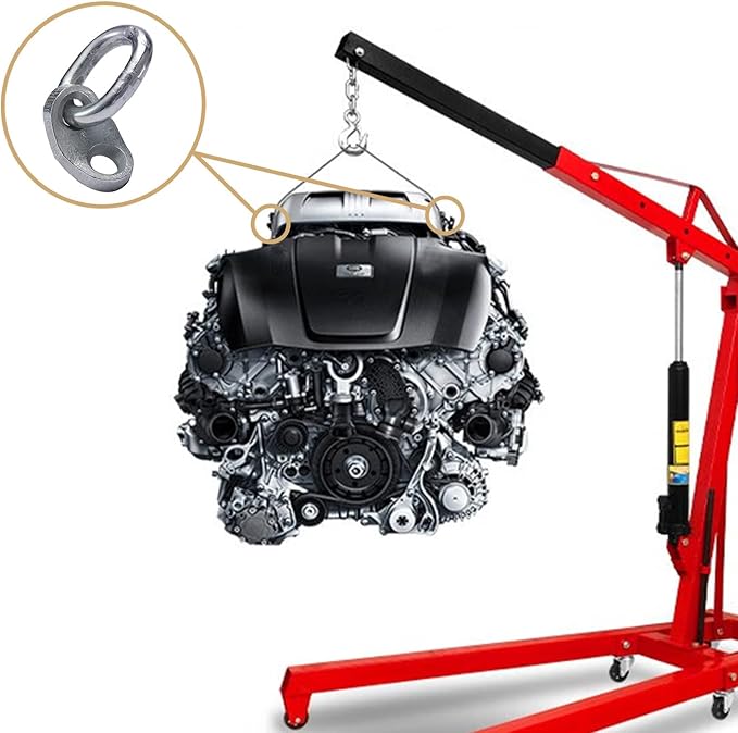 7100 Engine Lifting Bracket 5500 lb Capacity Engine Lift Brackets Set for Using with Engine Hoist Leveler and Lifting Sling Rigging Engine Stand (Pack 4)