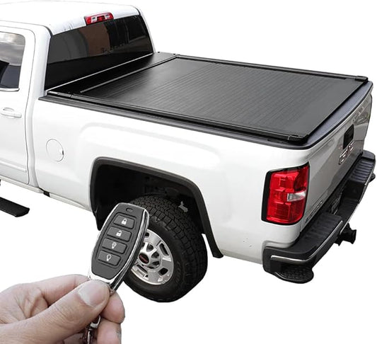 Syneticusa ER Power Retract Hard Tonneau Cover Fits 2007-2018 Chevy Silverado/GMC Sierra 1500/2500/3500 6'6" Truck Bed Retractable