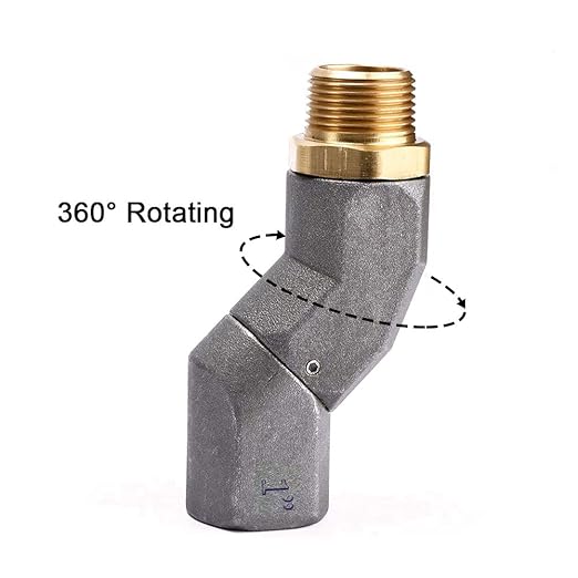 1 Inch NPT Fuel Hose Swivel 360 Rotating Connector for Fuel Nozzle Multi Plane Fuel Plane Swivel