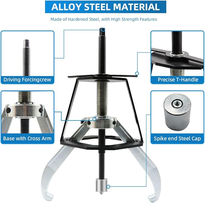 BESTOOL 2 Jaw Gear Puller,14 Ton Pulley Puller Tool,Removal Tool for Gears, Pulley, Flywheel