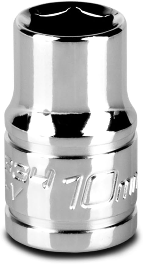 Capri Tools 10 mm Shallow Socket, 3/8-Inch Drive, 6-Point, Metric