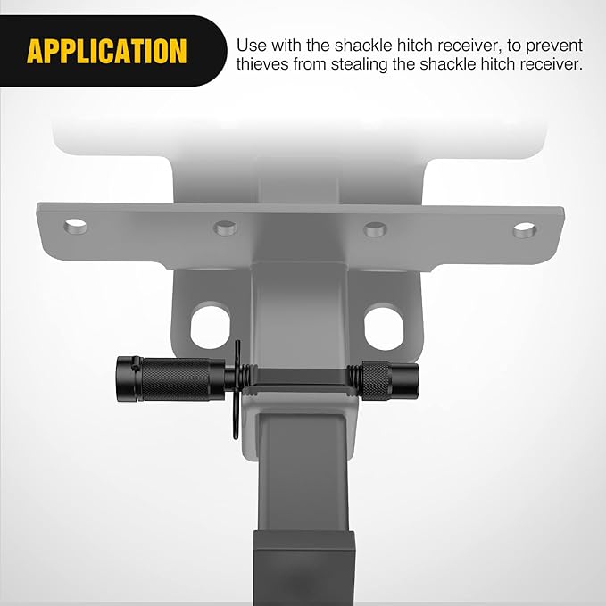 Nilight Trailer Hitch Lock Pin 5/8" Locking Receiver Hitch Pin Keyed Unique Weatherproof Anti-Theft Lockable Fits 2" 2-1/2" Receiver Extra Long 3-1/4" Span Tow Truck Boat Bike Truck