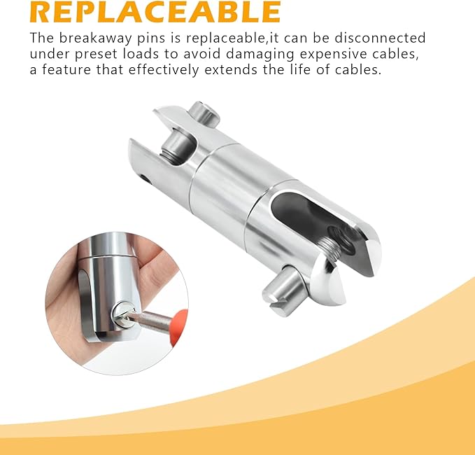 1 Ton Cable Pulling Swivel for Electricity Construction, Wire Bearing Breakaway Swivel - 1 Pack