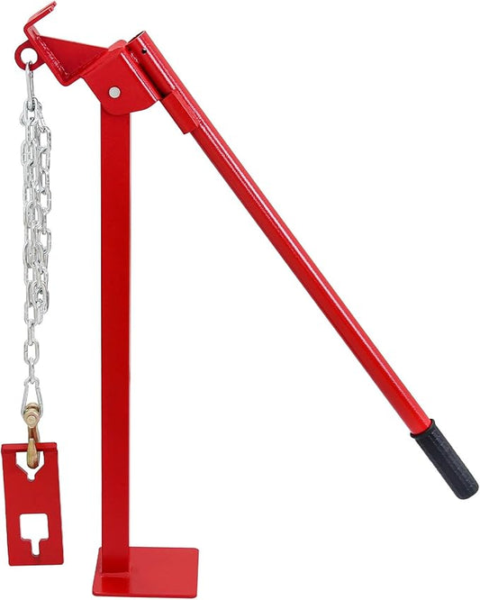 T Post Puller Fence Post Puller Heavy Duty Fence Post Puller with Lifting Chain & T Post Puller Plate Puller T Post Puller for Round Fence Posts T Stakes Sign Post & Tree Stump,Combined Type