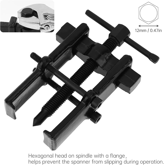 ChgImposs 3 Inch 2-Jaw Gear Puller, Adjustable CR-V Steel Bearing & Gear Separator Tool for Removing Bearings, Pulleys, Flywheels, Auto Mechanic Repair Tool