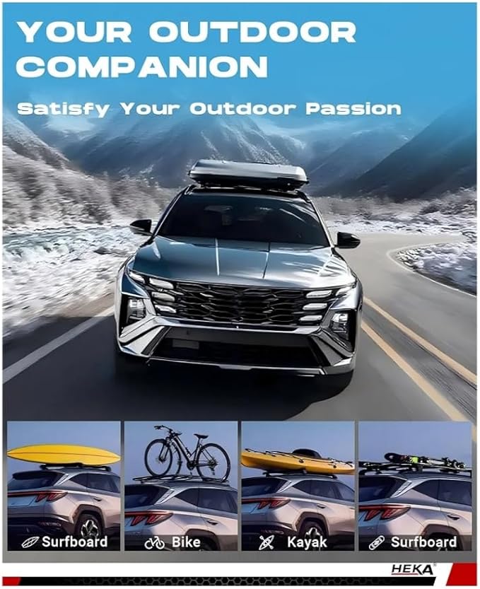 Nextgen Roof Rack Cross Bars for Hyundai Tucson 2022-2026 SEL N Line Limited NX4 Blue Hybrid XRT SE with Side Rails Lockable Crossbars Surfboards Kayaks Canoe Luggage