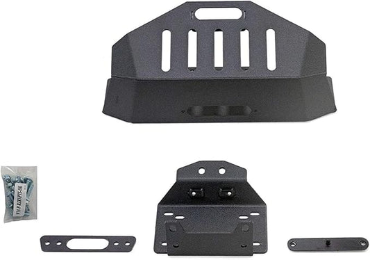 SuperATV Winch Mounting Plate for 2018-2021 Polaris RZR XP Turbo S | 2019-2021 Polaris RZR XP 4 Turbo S | Used with Stock OEM Polaris Bumper | Compatible with Many OEM and Aftermarket Winches